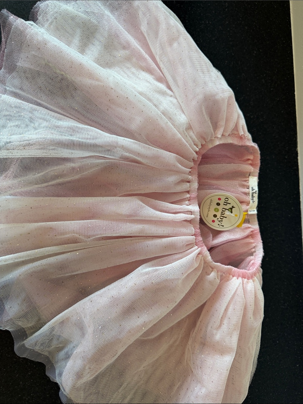 Pink Glitter Tulle Kids Skirt